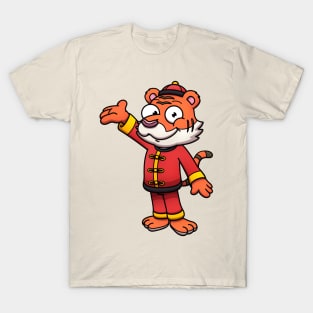 2022 Chinese New Year Cute Tiger In Chinese Costume T-Shirt